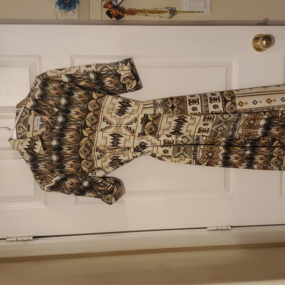 Calvin klein long tribal dress